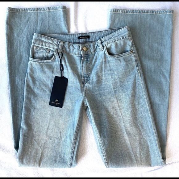 Massimo Dutti light washed wide leg jeans C25 - Picture 2 of 8